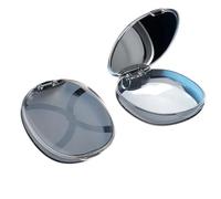 ARYIMYDP 1 Estuche para Férula Dental Negro con Espejo y Herramienta, Almacenamiento Impermeable para Alineadores y Aparatos Dentales, Espejo Integrado para Manejo Sencillo, Diseño Compacto