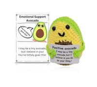 ARYIMYDP 1 Pieza Regalo Cumpleaños Mujer Regalo Original Mujer, Figura Aguacate a Ganchillo con Tarjeta, Hecho a Mano, Para Graduación y Éxito