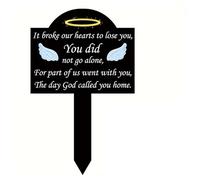 ARYIMYDP 1 Placa Conmemorativa de Madera con Texto Conmovedor, Para Cementerio o Jardín del Recuerdo, Personalizable como Homenaje a Familiares o Mascotas, Símbolo de Amor y Pérdida