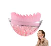 ARYIMYDP 1 ud Cepillo de Drenaje Linfático Facial, Contorno de Mentón y Mandíbula, Cepillado en Seco, Ergonómico, con Caja de Almacenamiento, Rosa, ideal para aficionadas al cuidado facial