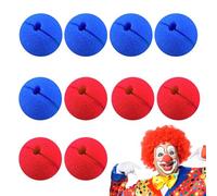 ARYIMYDP 10 Narices de Payaso de Espuma, para Maquillaje Infantil, Fiestas, Carnavales, Disfraces y Circo, Roja y Azul para Disfraz de Cosplay