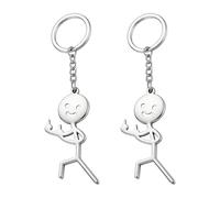 ARYIMYDP 2 Pcs Regalo original para aniversario, san valentin, cumpleaños, llaveros para parejas o amigos, Llaveros encajables, Llaveros Pareja, Llavero puzle, corazón, dedos divertidos