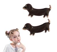 ARYIMYDP 2 Piezas Pinza para el Pelo de Perro Salchicha, Divertidas Horquillas de Acetato para Mujer y Niña, Diseño de Animal con Sujeción Fuerte, Complemento Perfecto para Looks Diarios