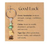 ARYIMYDP Colgante de Cristales con Piedras Energéticas, Combinación de Aventurina, Citrina y Ojo de Tigre para Atraer Energías Positivas, Detalle de Regalo para Desear Éxito en Nuevos Comienzos