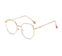 ARYIMYDP Gafas Luz Azul sin Graduar para Mujer y Hombre, Lentes para Ordenador, Marco de Metal Retro Transparente, Superligero Antifatiga para Trabajo en Pantalla Ordenador