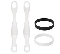 ARYIMYDP Juego de 4 correctores para hallux valgus, 2 separadores de dedos de silicona + 2 bandas de entrenamiento para dedos, reutilizables, reducen fricción y presión, para mujer y hombre
