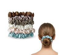 ARYIMYDP Lot de 6 Élastique en Imitation Soie, Doux et Sans Abîmer Les Cheveux, Elégant Elastique Satiné, Idéal Pour Les Filles Qui Veulent se Faire Une Queue de Cheval, Disponible en Six Couleurs
