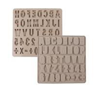 ARYIMYDP Molde de Silicona Letras y Números Completo, 26 Letras del Alfabeto, Números 0-9 y Símbolos Matemáticos, para Chocolate, Fondant, Jabón y Resina Epoxi, Desmolde Fácil, para Regalos y Fiestas