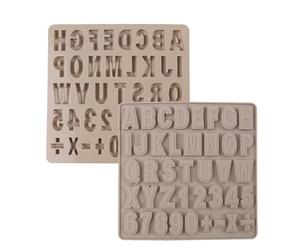ARYIMYDP Molde de Silicona Letras y Números Completo, 26 Letras del Alfabeto, Números 0-9 y Símbolos Matemáticos, para Chocolate, Fondant, Jabón y Resina Epoxi, Desmolde Fácil, para Regalos y Fiestas