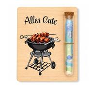 ARYIMYDP Obsequio Efectivo Barbacoa Madera con Tubo, Regalo Dinero Hombre, Presente Cumpleaños Hombre, Tarjeta Madera Dinero, Donativo Parrilla, para Regalo Decoración Estilo Diario