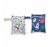 ARYIMYDP Pack 2 Bolsas para Pañales Reutilizables 20x25cm, Bolsa Impermeable Almacenamiento Pañales con Cierre, Bolsa Higiene Bebé para Viajes y Paseos