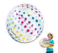 ARYIMYDP Pelota de Playa Hinchable 1pc 40cm, Gigante con Lunares Coloridos, Juguete Resistente para Piscina, Verano y Vacaciones, Ideal Niños.