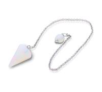 ARYIMYDP Pendulo, Cadena con Colgante de Cristal de Roca con Bola Grabada, Joya Artesanal de Piedra Natural para Decoración o Regalo