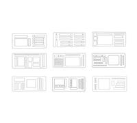 ARYIMYDP Set 9 Plantillas Diario Creativo, Diseño Flexible para Viajes y Oficina, Material PET Duradero - Ideal Organización Semanal y Bocetos