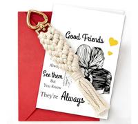 ARYIMYDP Un Regalo Para La Mejor Amiga, Regalo Para La Mejor Amiga Que Incluye Una Tarjeta de Amistad, un Sobre y un Llavero Con Forma de Corazón