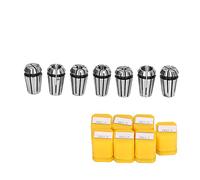 Arythia Juego de 7 Pinzas ER, Mandril para Fresadora 1,0 mm-7,0 mm, Pinza Elástica CNC Alta Precisión ±0,01 mm, para Portaherramientas ER, Torno y Grabado