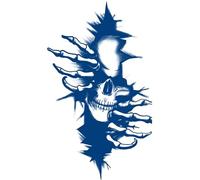 ARYU 3 Uds Pegatinas De Tatuaje A Base De Hierbas Impermeables Calavera Diablo Tatuaje Semipermanente De Larga DuracióN Flor Brazo No Se Puede Lavar 12 × 19cm
