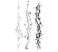 ARYU 3 Uds Pegatinas De Tatuajes A Base De Hierbas Impermeables Y Duraderas Cicatrices Femeninas De ClavíCula Y Brazo El Jugo No Se Puede Lavar Semipermanente