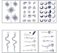 ARYU 6 Uds Tatuaje De Hierbas Pegatina Jugo Semipermanente Flor Brazo Hierba Impermeable Masculino Pegatina De Larga DuracióN Tipo A