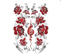 ARYU Montaña Y Mar Scripture Xuan Serpiente Arte Espiritual De La Belleza De La Gran Hermosa Tatuaje Pegatinas Vacaciones Cubierta Cicatrices Mujer 20×48cm