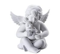 Arzberg Rosenthal 69056-000102-90531 - Figura Decorativa (14 cm), diseño de ángel con Conejo, Color Blanco Mate