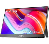 ARZOPA 16.0" 2.5k Monitor Portátil, Pantalla Portatil HDR 2560x1600, 8bit QHD, Monitor Portátil USB-C HDMI para Portátil, 16:10 IPS, Soporte Unipolar para Mac PC PS4/5 Xbox Switch Z1RC