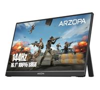 ARZOPA 16.1'' 144Hz Monitor Portátil con Kickstand, 106% sRGB 1920×1080P FHD HDR 144HZ Gaming Monitor, Ultra Delgado - Protección Ocular-Segunda Pantalla Externa para Laptop/PC/Mac/PS3/4/5/Xbox Z1FC