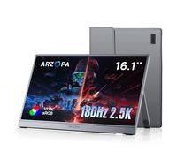 ARZOPA Moniteur Portable 16,1" 2,5K 180 Hz Écran Portable Gaming QHD 2560×1440 107% sRGB HDR10 Design Avec Support Intégré et Housse Protectrice Compatible Avec PS5, Xbox, Switch, PC, Mac-Z3FC Gris
