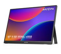 ARZOPA Monitor portátil de 2.5 K de 16 pulgadas 2560 x 1600 HDR, pantalla de soporte HDR, 500 nits 8 bits QHD USB-C HDMI, monitor para laptop, 16:10 IPS Eye Care externo, segunda pantalla para Mac,