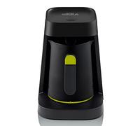 Arzum Okka OK0013-X MINIO JET Cafetera Turca, 400 W, capacidad de 5 tazas, protección antidesbordamiento, sistema de advertencia acústica, negro/verde