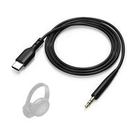 Arzweyk Cable de audio USB C a 2,5 mm compatible con auriculares Bose QuietComfort Ultra, QuietComfort 45, QC35/QC35 II, QC25, 700, SoundLink Soundtrue, repuesto para iPhone 17/16, PC (negro)
