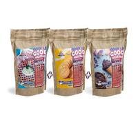 AS American Suplement | Harina de Avena Integral | Bajo en Azúcares y en Grasas | Fuente de Fibra y Proteínas | Ideal para Postres (1 kg, Galleta Maria + Choco Blanco con Gofre + Chocolate)