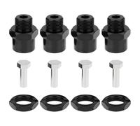 AS Axis Spindleon 1 juego de adaptador de extensión hexagonal de rueda de 12 mm a 17 mm, conversión para 1/10 piezas de actualización de coche RC color negro