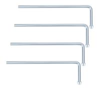 AS Axis Spindleon Pack de 4 Ganchos Soporte de Escape para soldar en Acero INOX 90° 230 mm Varilla 10 mm Compatible con Coche Camión SUV