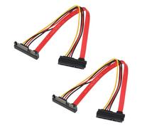 AS Axis Spindleon Paquete 2 Cable Extensión SATA 22 Pines 7+15 Macho-Hembra 30 cm Cable Extensión Hembra con Ángulo Arriba Compatible con HDD SSD 6 Gbps Datos y Energía para Reubicación de Unidad
