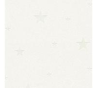 AS Creation Brilla en la Oscuridad Stars Papel Pintado Pared Gris Topo Blanco