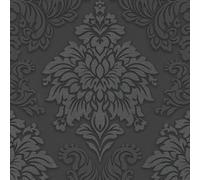 Metropolitano Stories Lizzy Londres 3D Barroco Damasco Floral Pintado - Gris