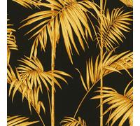 AS Creation Lola París Palma Hojas Negro/Oro 36919-5 Exótico Metálico Pintado