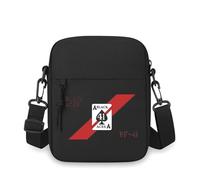 As de espadas cuarenta y uno. Negro, rojo. Bandolera para hombres Mujer de un solo hombro dibujos animados Dibujos animados Diseño de impresión unisex