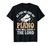 As For Me and My Piano We Will Serve The Lord Camiseta