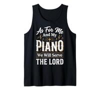 As For Me and My Piano We Will Serve The Lord Camiseta sin Mangas