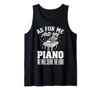As For Me and My Piano We Will Serve The Lord Camiseta sin Mangas