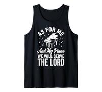 As For Me and My Piano We Will Serve The Lord Camiseta sin Mangas