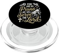 As For Me and My Piano We Will Serve The Lord PopSockets PopGrip para MagSafe
