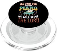 As For Me and My Piano We Will Serve The Lord PopSockets PopGrip para MagSafe