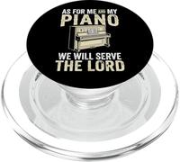 As For Me and My Piano We Will Serve The Lord PopSockets PopGrip para MagSafe