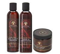 As I Am - Champú para definir los rizos, acondicionador sin aclarado y acondicionador limpiador de coco Naturally, juego de 3