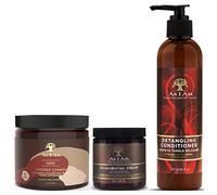 As I Am Coconut Co Wash 454g, Crema doble de mantequilla 227g y Acondicionador desenredante 237ml