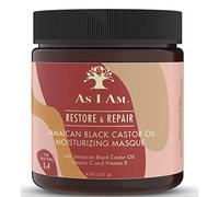 -As I Am- Mascarilla hidratante y reparadora "Jamaican black castor oil" -227 gr- Restaura y repara la salud del cabello y del cuero cabelludo. -APTA MÉTODO CURLY-