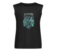 AS I Lay Dying - Cobra - Camiseta de algodón para hombre, cuello redondo, 100% algodón, camiseta sin mangas unisex, Negro, M